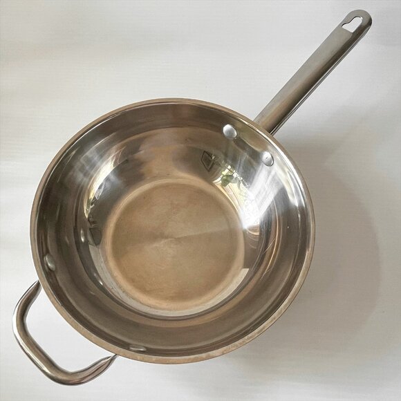 Wolfgang Puck Wok Stir Fry Pan Stainless Steel High Sided Double Handle Cookware - Picture 1 of 7